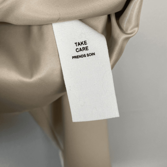 Avec Les Fill Beige Cropped Blazer Stretch Sand Office Single Button Size XL - Picture 8 of 9